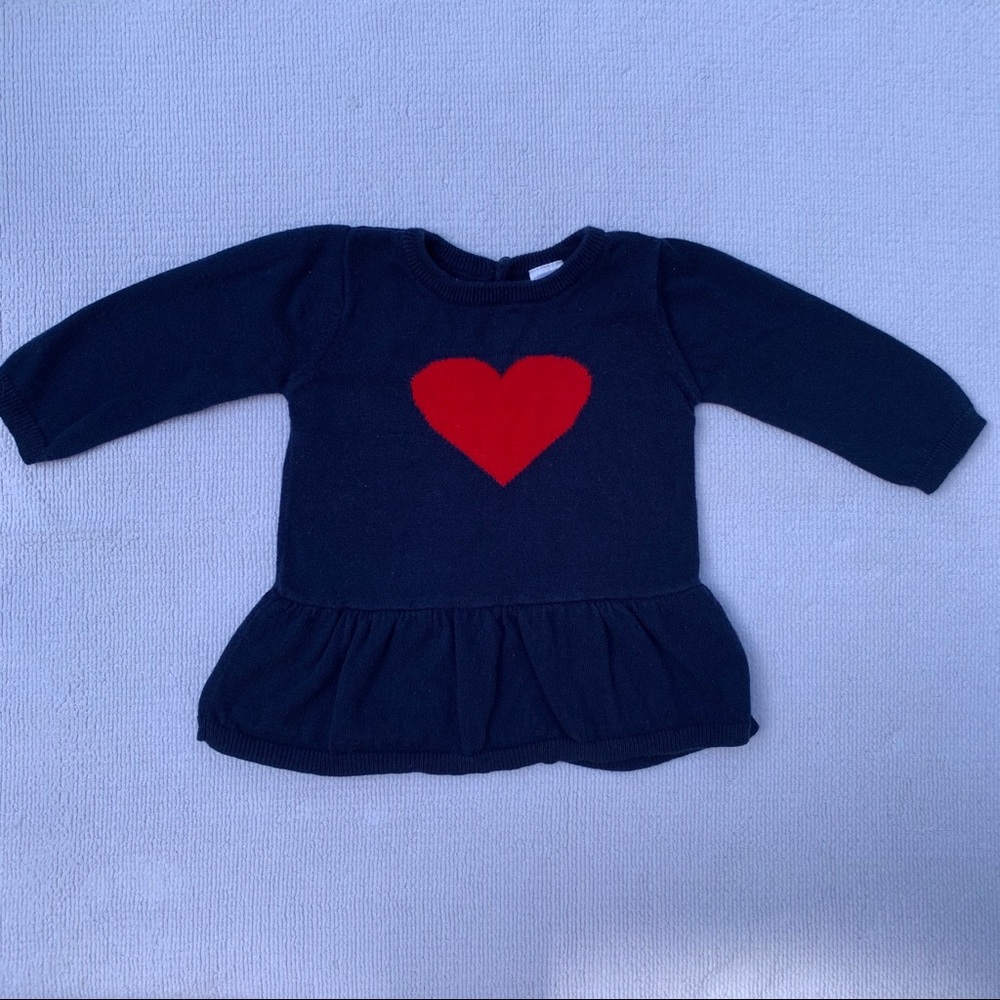 🌻 Carter’s Navy Blue Heart Sweater